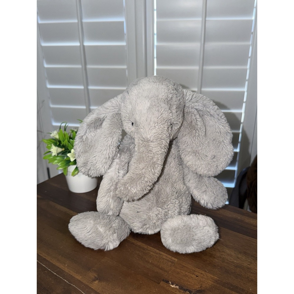 Jellycat Bashful Luxe Elephant Thuddeus Plush Stuffed Animal Rare HTF